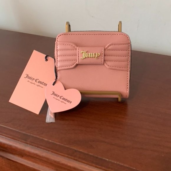 Juicy Couture Blush Pretty Bow Small Zip-Around Wallet--NWT - Picture 14 of 16